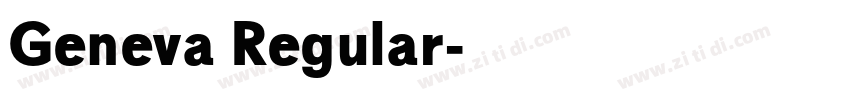 Geneva Regular字体转换